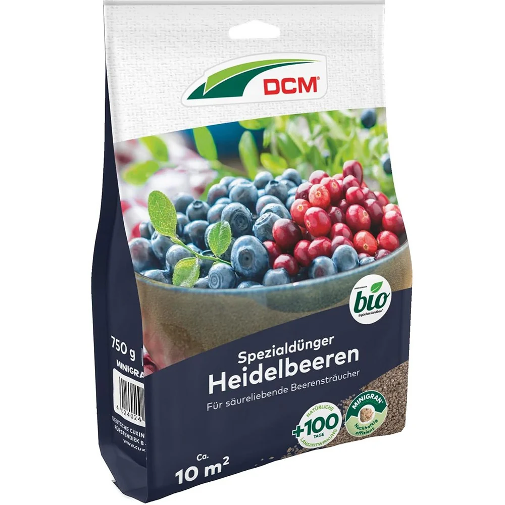 Ingrasamant pentru afine DCM MINIGRAN, organic mineral pentru fructe de padure acidofile, 10 mp, 750 g