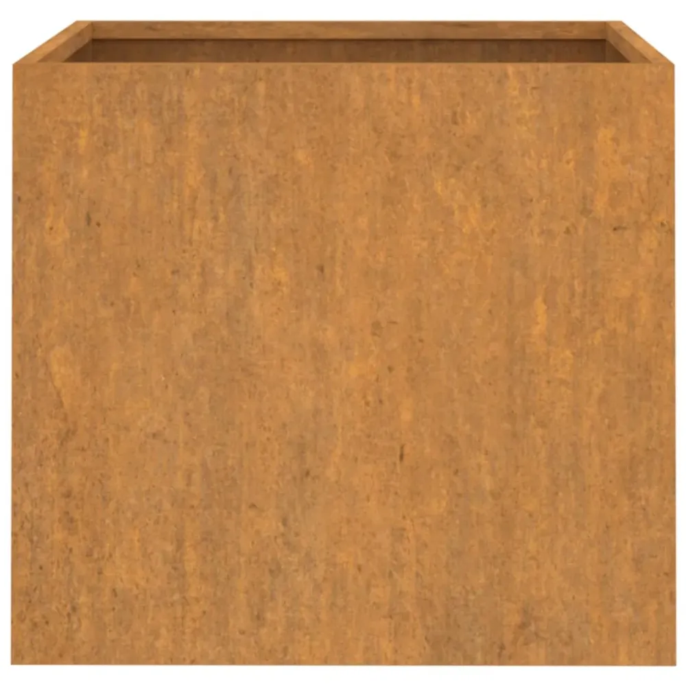 Jardinieră, 42x40x39 cm, oțel corten