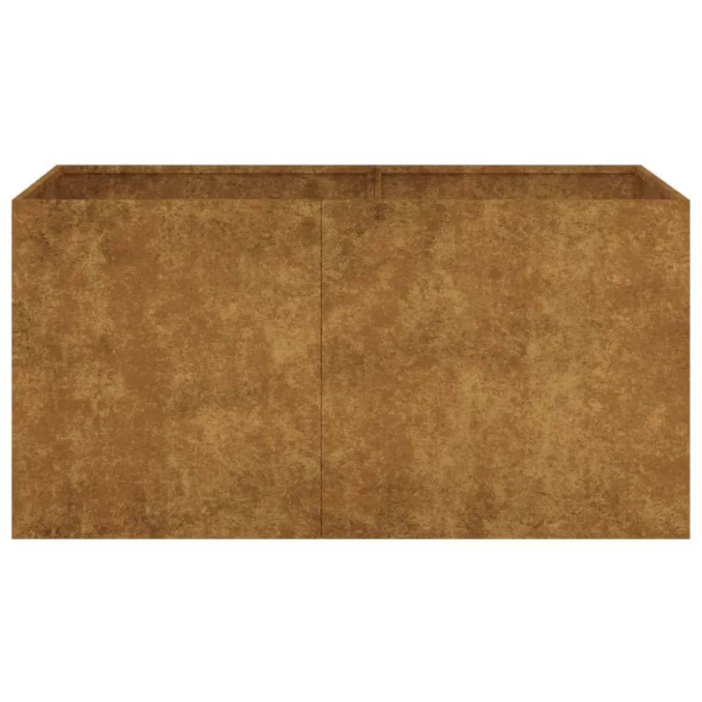 Jardinieră, 80x40x40 cm, oțel corten
