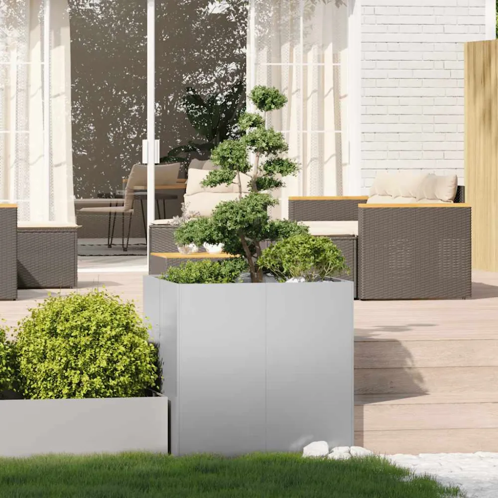 Jardinieră 80x80x80 cm oțel galvanizat