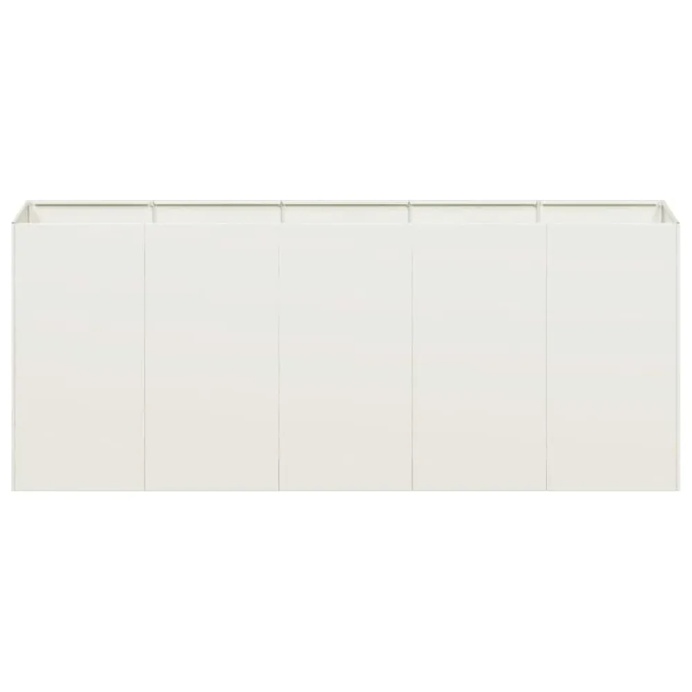 Jardinier alb 200x40x80 cm Oțel laminat la rece
