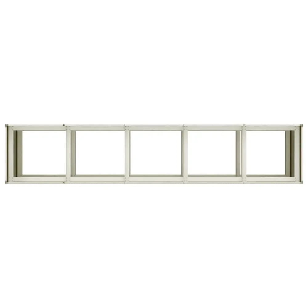 Jardinier alb 200x40x80 cm Oțel laminat la rece