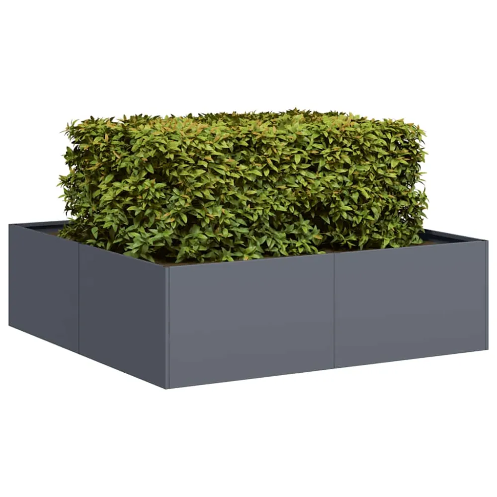 Jardinieră Antracit 100x100x30 cm Oțel