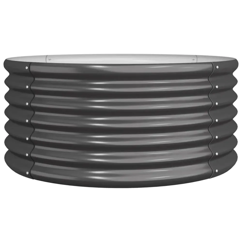 Jardinieră antracit 80x80x36 cm oțel vopsit electrostatic