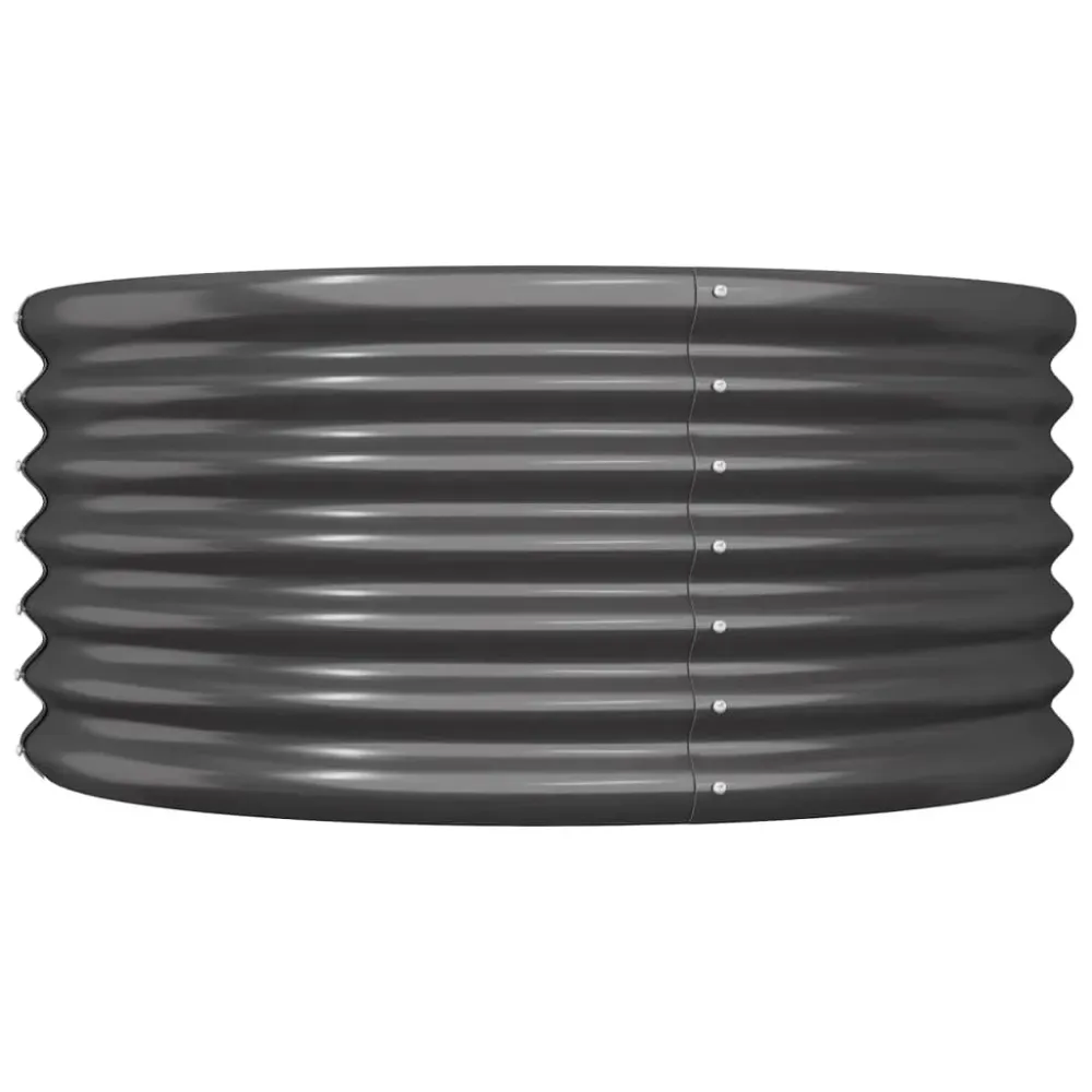 Jardinieră antracit 80x80x36 cm oțel vopsit electrostatic