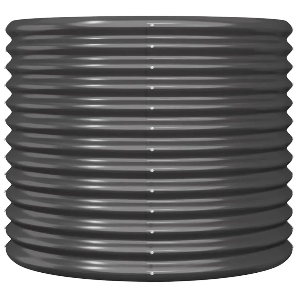 Jardinieră antracit 80x80x68 cm oțel vopsit electrostatic