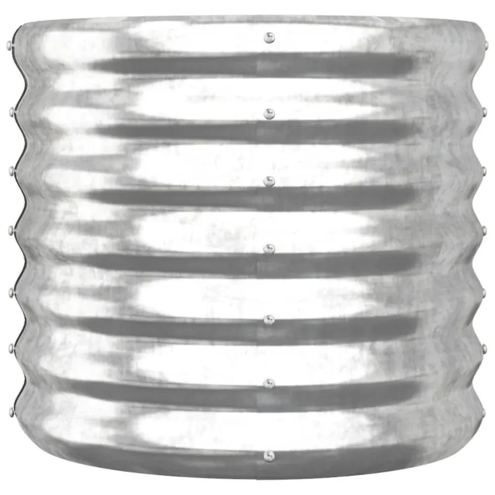 Jardinieră argintiu 40x40x36 cm oțel vopsit electrostatic