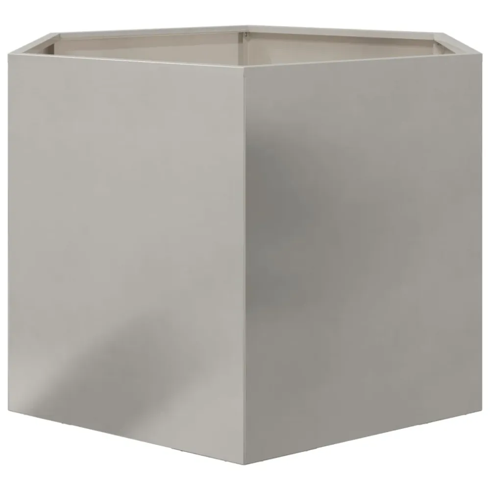 Jardinieră de grădină 69x60x45 cm oțel inoxidabil hexagonal