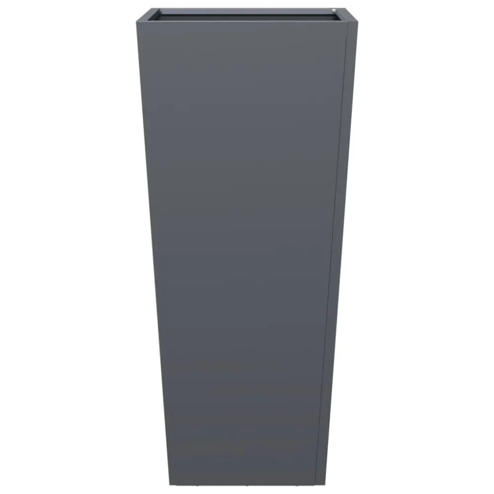 Jardinieră de grădină, antracit, 35x35x75 cm, oțel
