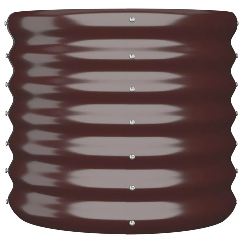 Jardinieră grădină maro 40x40x36 cm oțel vopsit electrostatic
