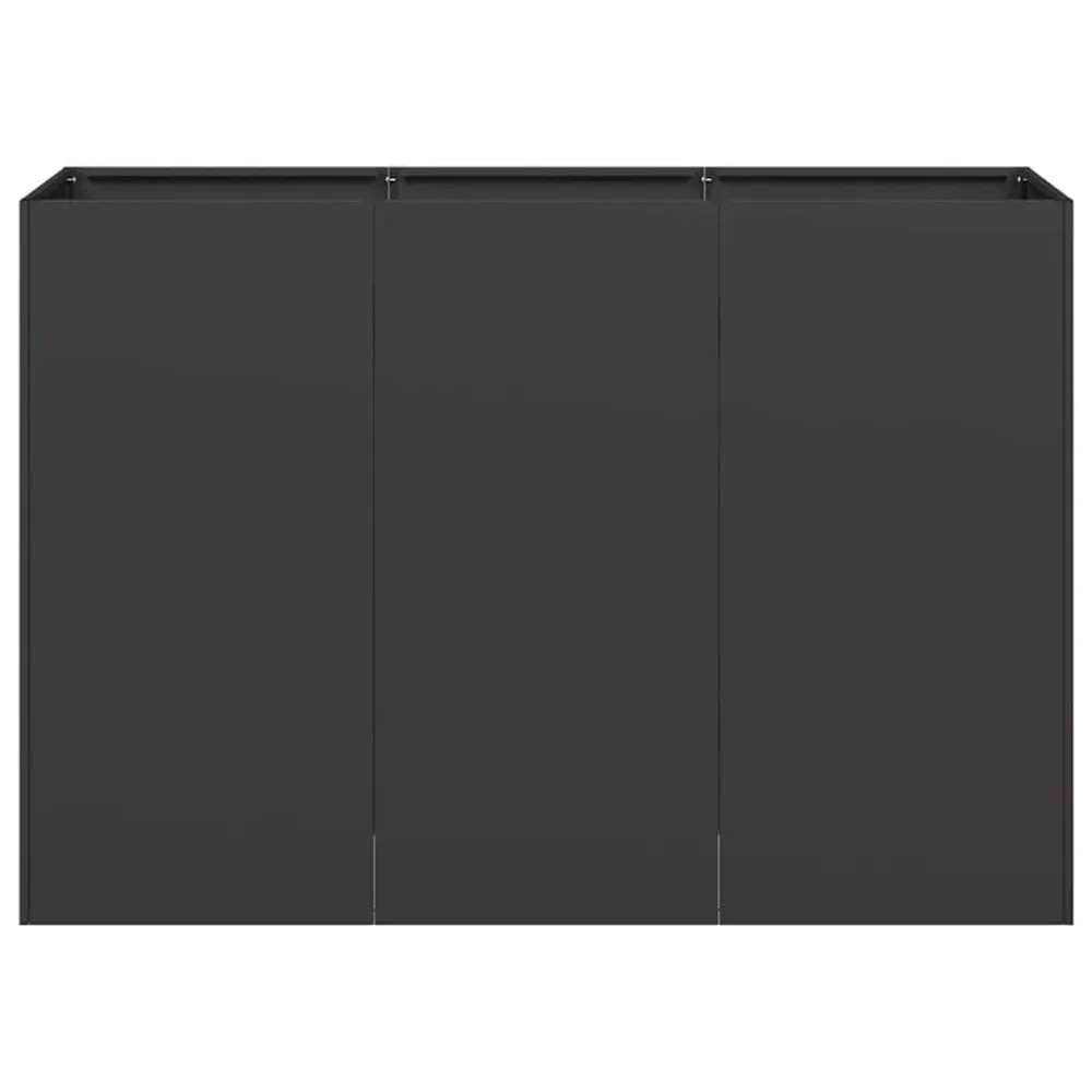 Jardinier negru 120x40x80 cm Oțel laminat la rece