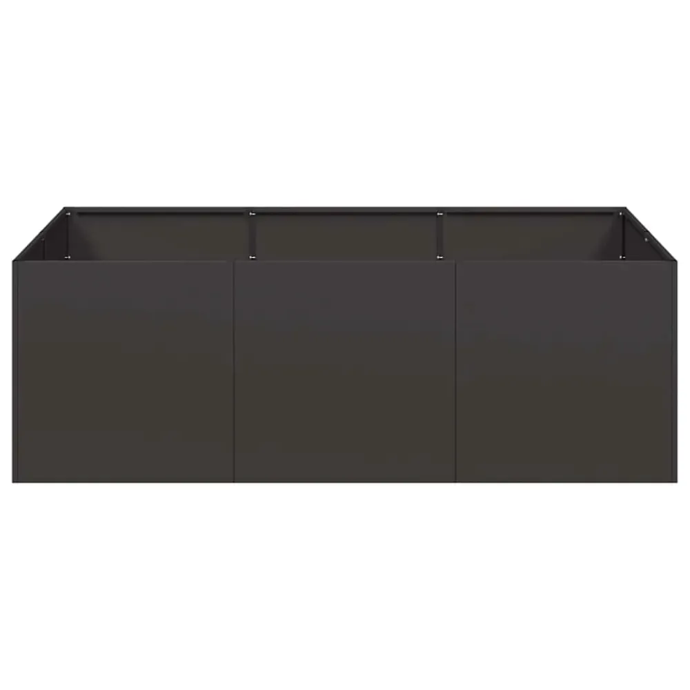 Jardinier negru 120x80x40 cm Oțel