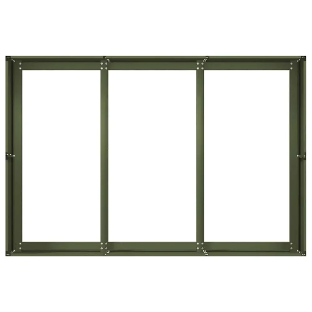 Jardinieră verde măsline 120x80x40 cm oțel