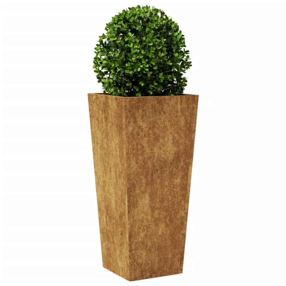 Jardiniere de grădină 2 buc 35x35x75 cm Oțel pentru intemperii