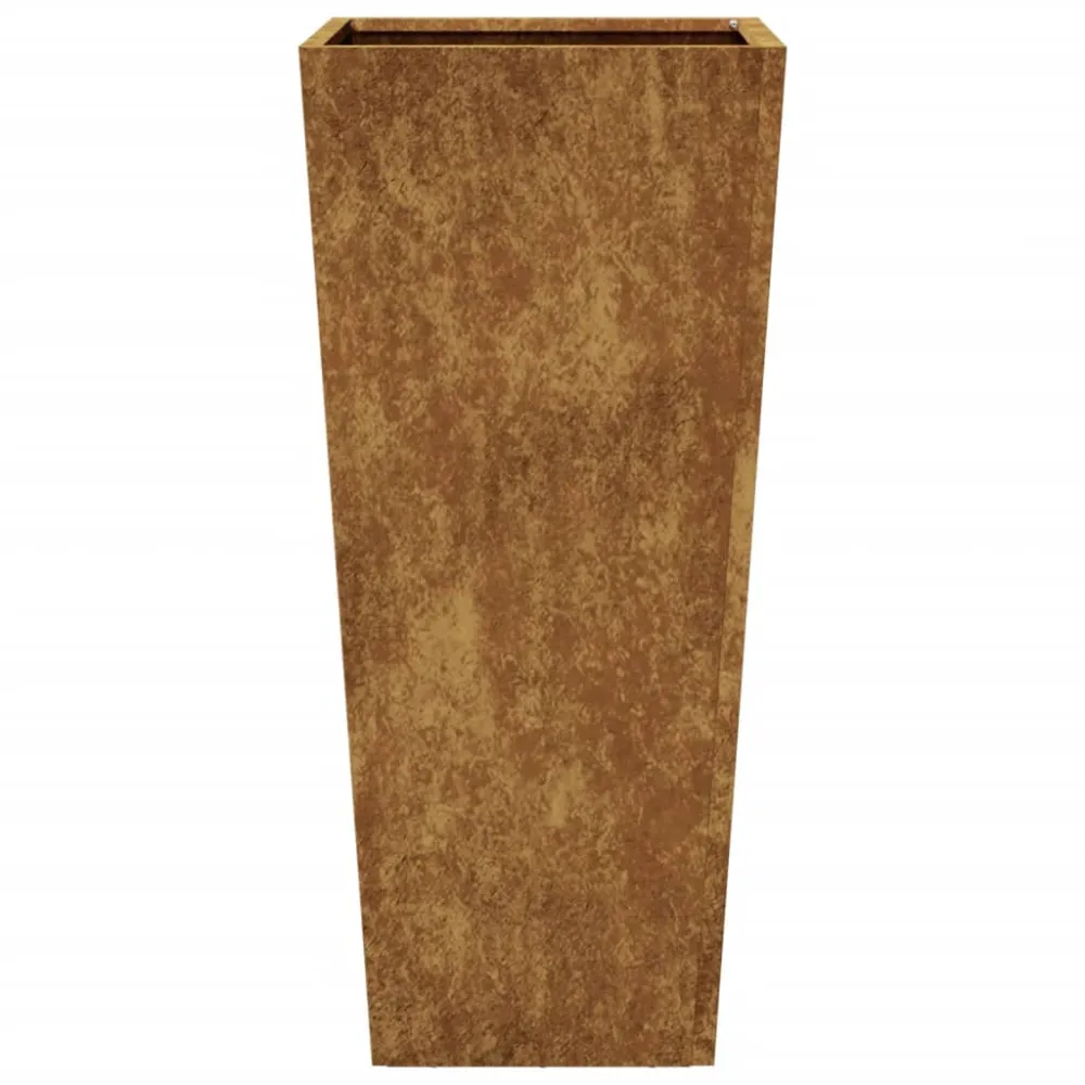 Jardiniere de grădină 2 buc 35x35x75 cm Oțel pentru intemperii