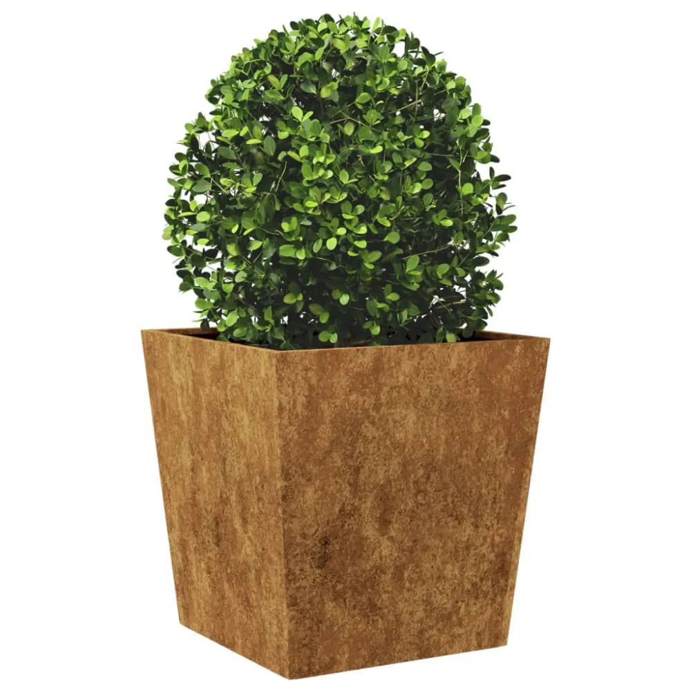 Jardiniere de grădină 2 buc 50x50x50 cm Oțel pentru intemperii