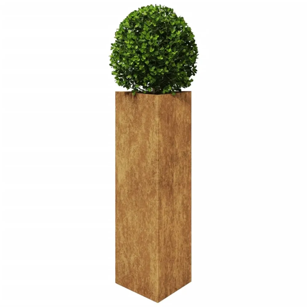 Jardiniere de grădină 2 buc Triunghiular Oțel pentru intemperii