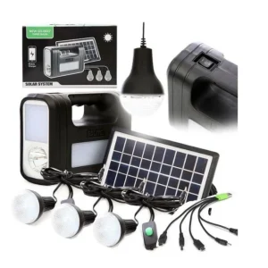Kit solar GD-Lite 8017 dotat cu dispozitive USB cu 3 becuri LED