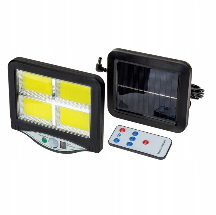 Lampă solară cu senzor de mișcare crepusculară + panou