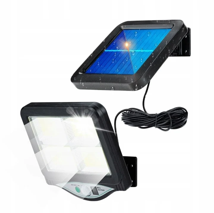 Lampă solară cu senzor de mișcare crepusculară + panou