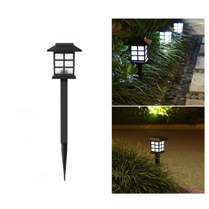 Lampa solara Led pentru gradina, Tip felinar, Vivimall, Alb rece