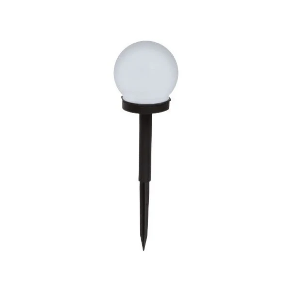 Lampa solara LED, Sferica, Tip Glob Vivimall, Diametru 10 cm, Alb cald