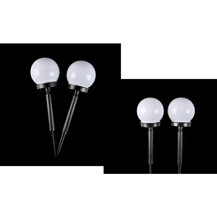 Lampa solara LED, Sferica, Tip Glob Vivimall, Diametru 10 cm, Alb cald