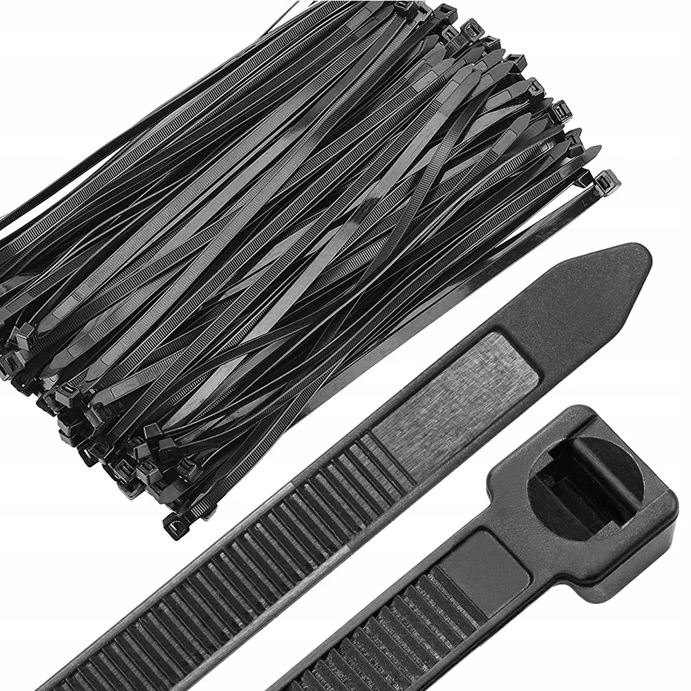 Legături de cablu Triticale Negru 4x200 mm Set de 100 buc.