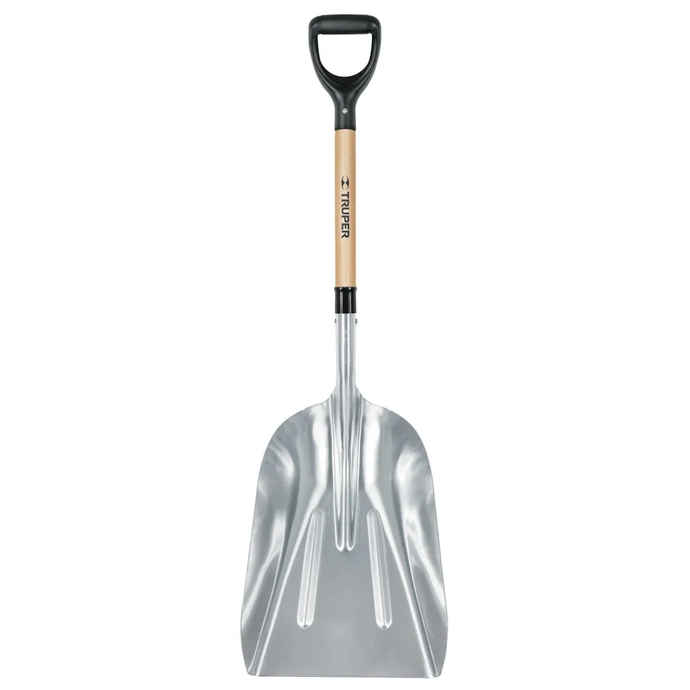 Lopata lata aluminiu, cu coada scurta din lemn si maner d, l 114 cm Truper