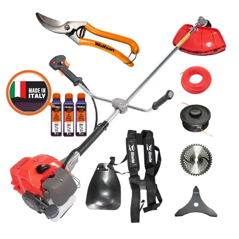 Motocoasa Blade Alpin 520, 3CP, 7 accesorii, ham profesional + 3 sticle ulei 0.1l + foarfeca taiere vie