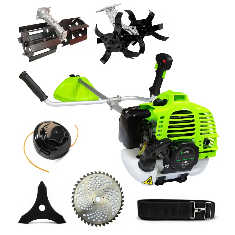 Motocoasa CT-EuroUnelte PRO, 7.6CP, + Cap Cultivator + Cap Prasitoare + Extra Disc Vidia CADOU