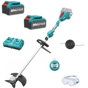 Motocoasa si trimmer TOTAL, Li-Ion 40V, 6500 rpm (include 2 baterii si 1 incarcator) Resigilat