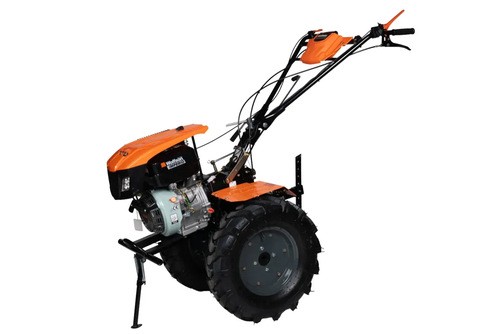 Motocultor pe benzina Wolfson Imperio 15CP cu far si roti de transport 6.50x12, latime de lucru 70–140 cm - Resigilat