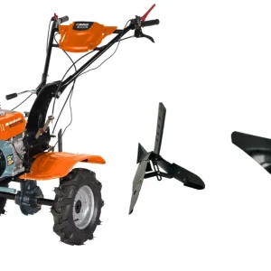 Motocultor pe benzina Wolfson Imperio, 8CP, 212cc, cu plug, rarita, roti de transport 4,00X8