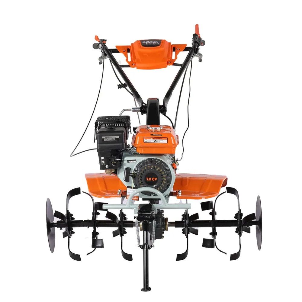 Motocultor pe benzina Wolfson Imperio, 8CP, 212cc, cu plug, rarita, roti de transport 4,00X8