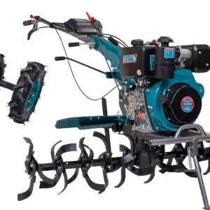 Motocultor DIESEL TOTAL 9 CP, cu set freze si roti de transport - Resigilat