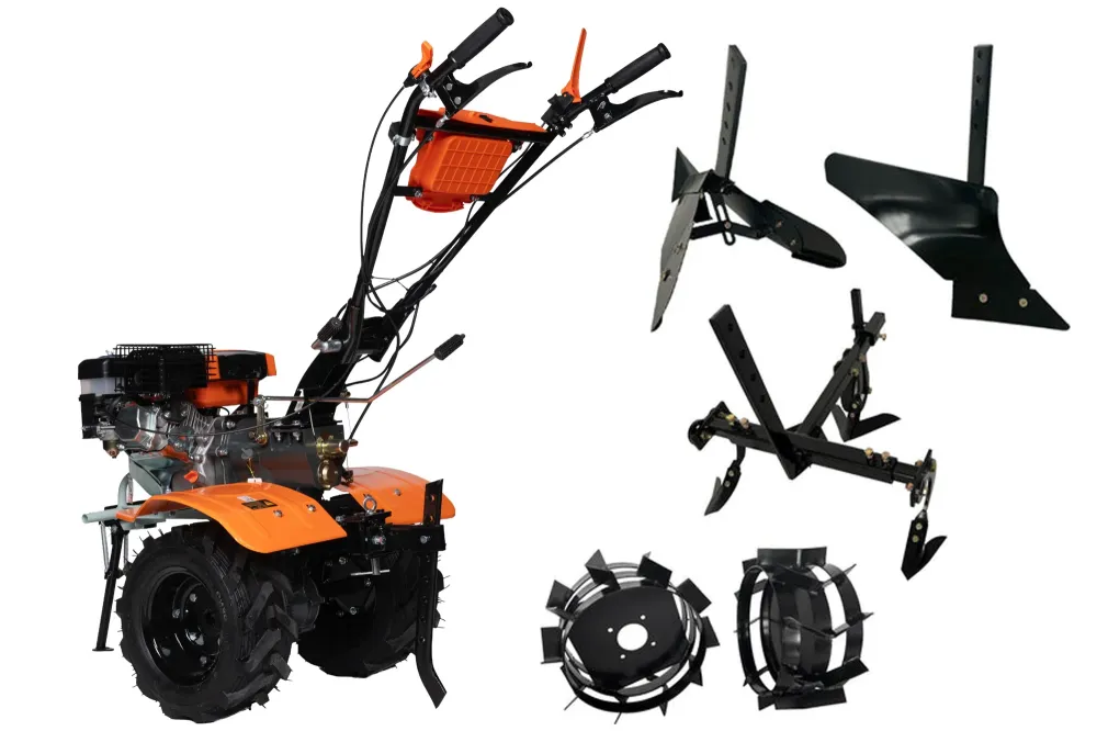 Motocultor Wolfson Imperio 8001, 8 CP, cu far si accesorii plug, rarita, roti de transport 6,50X8, roti metalice, prasitoare