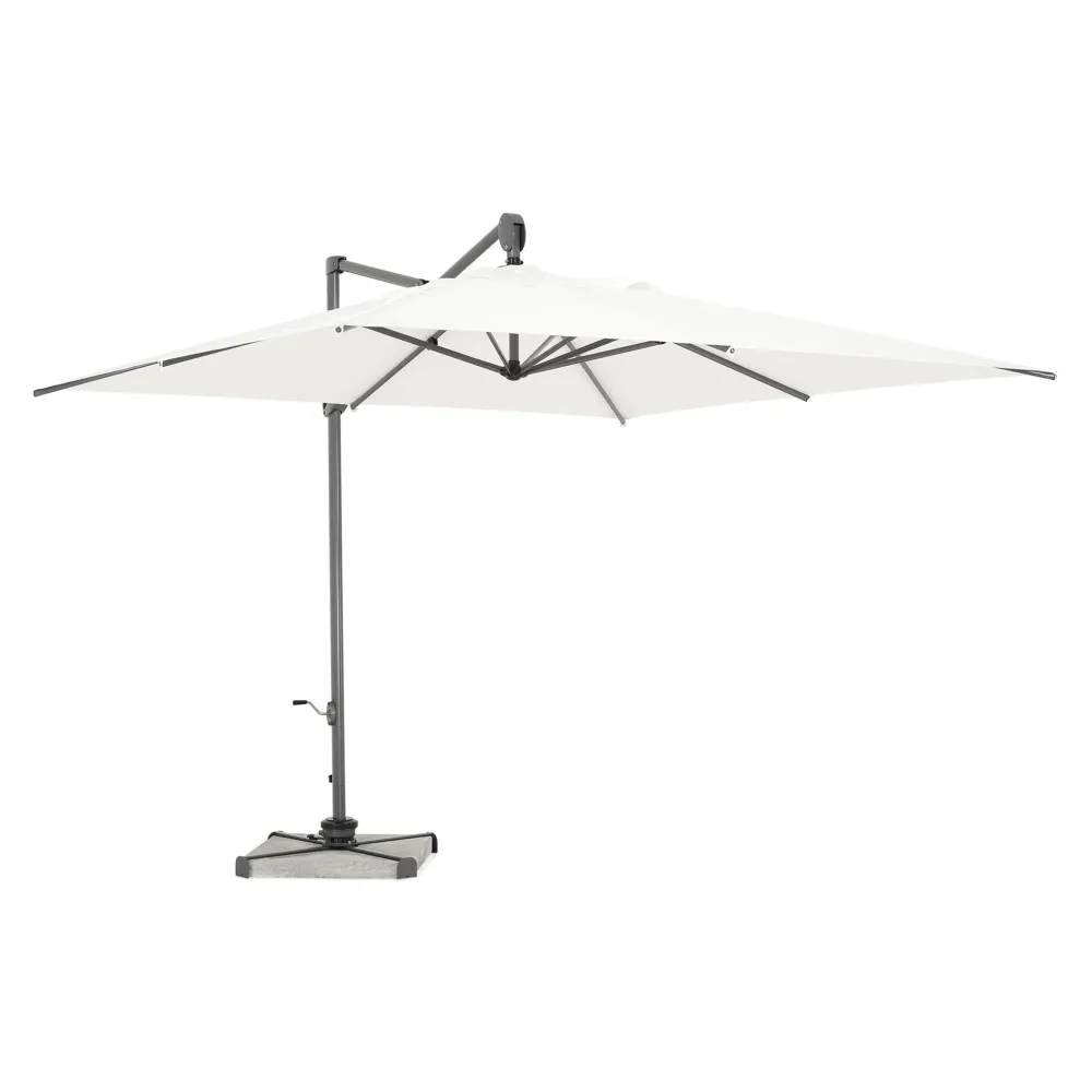 NISA Umbrelă pătrată, bază inlcusă, 300x300cm