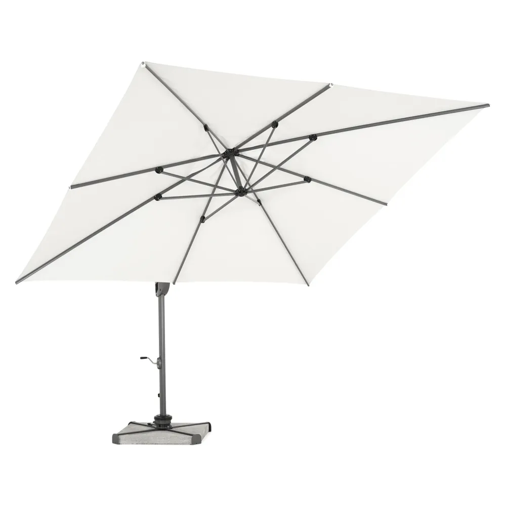 NISA Umbrelă pătrată, bază inlcusă, 300x300cm