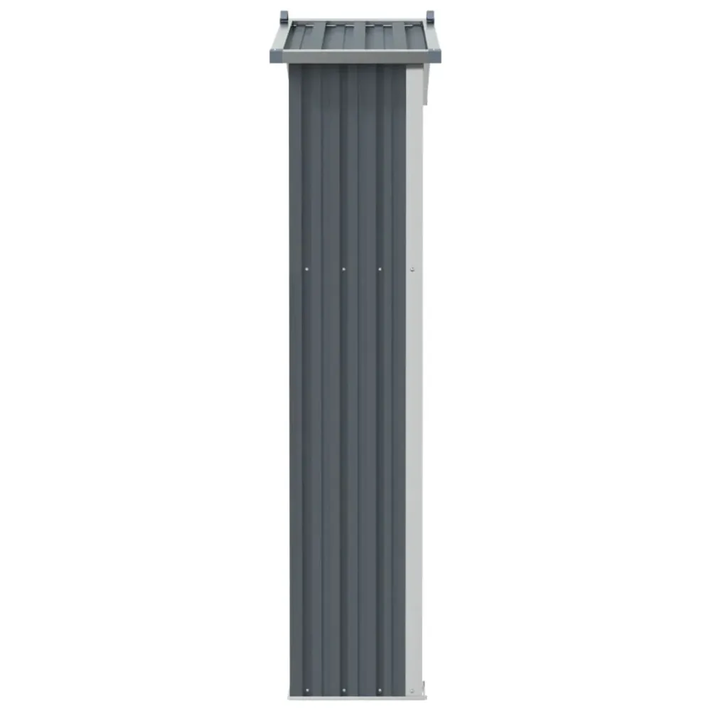 Șopron de grădină, gri, 116x45x175 cm, oțel galvanizat