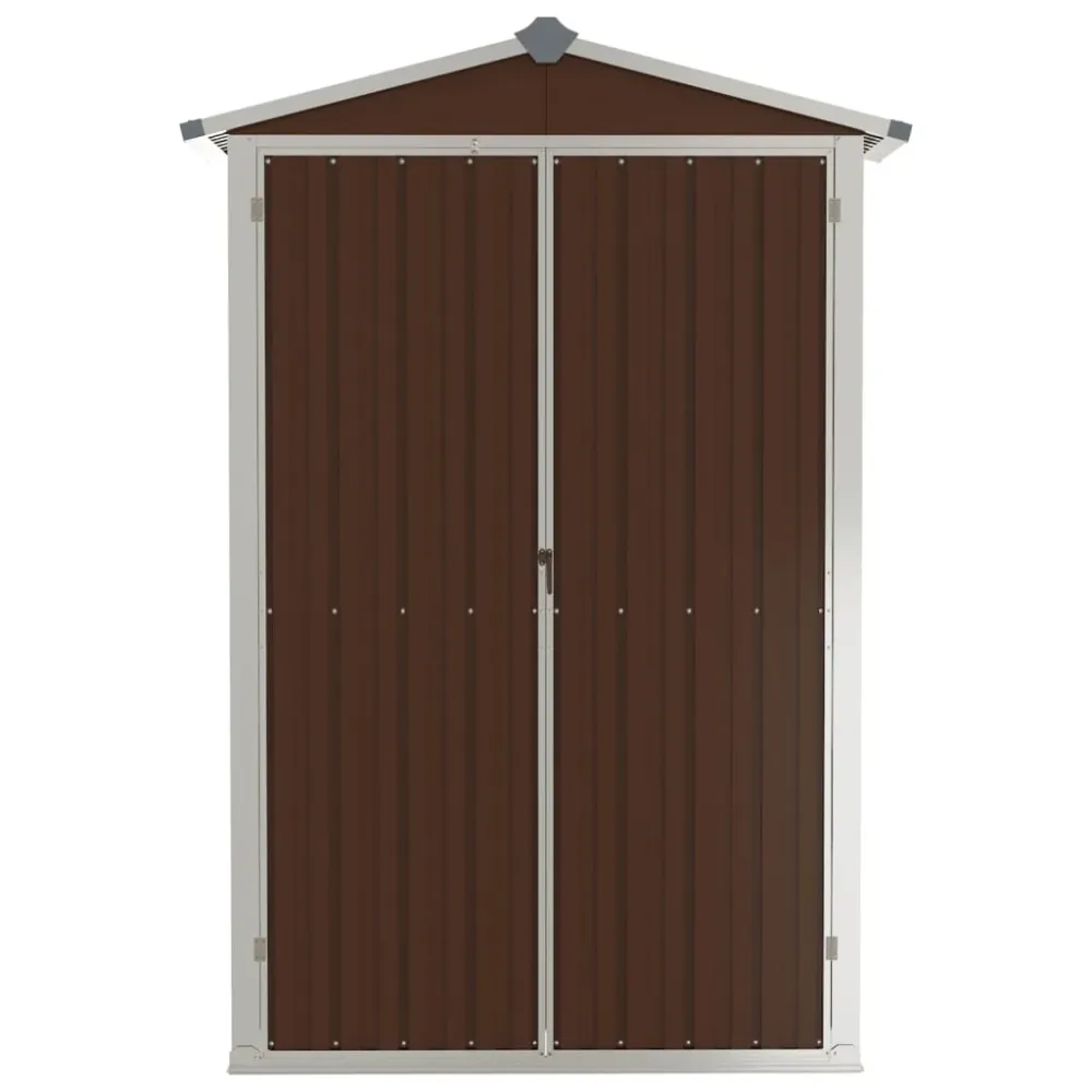 Șopron de grădină, maro, 116x45x175 cm, oțel galvanizat