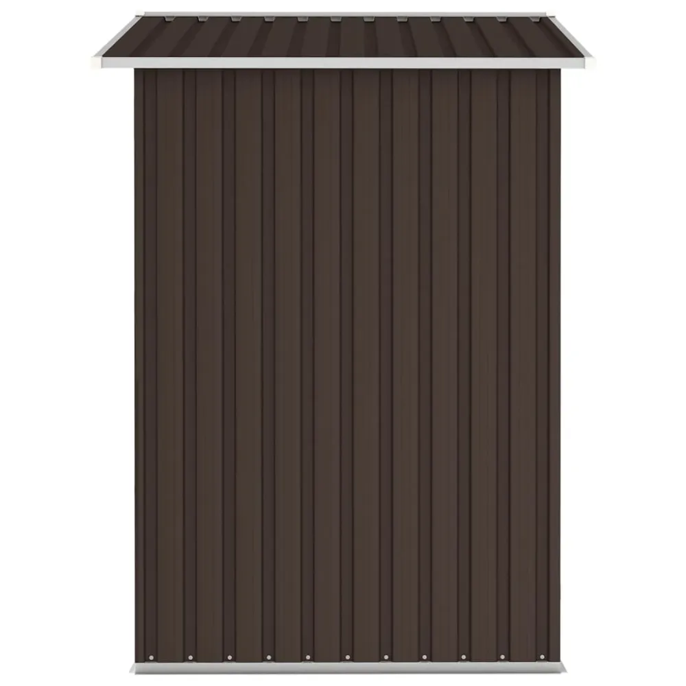 Șopron de grădină, maro, 205 x 129 x 183, oțel galvanizat