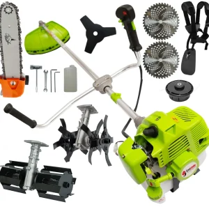 *PROMO* Motocoasa VÖKNER S GT-4900, 6.5CP, 9000 RPM, extraVIDIA, + prasitoare + cultivator + adaptor tip drujba