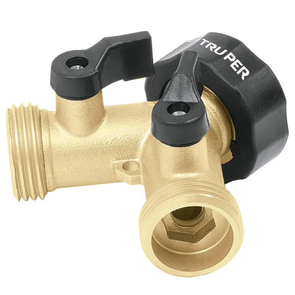 Ramificatie y din alama cu filet exterior 3/4 si valve, Truper