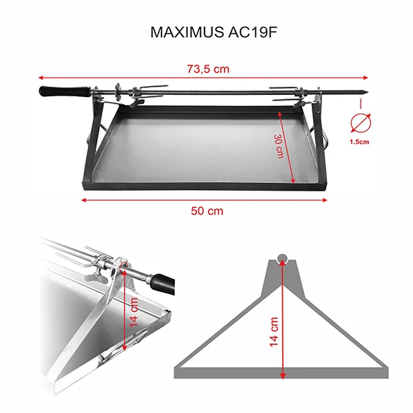 Rotisor cu motor electric pentru MAXIMUS 70 cm AC119F