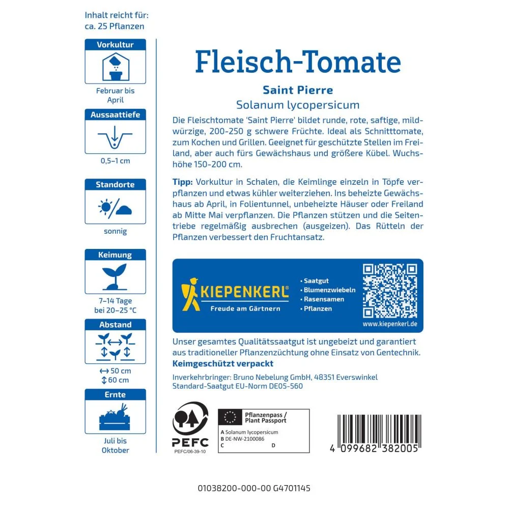 Seminte rosii de carne Saint Pierre – varietate clasica si gustoasa, cu protectie germinatie