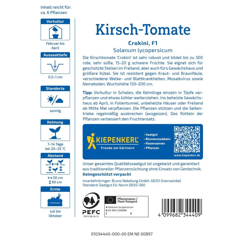 Seminte rosii cherry Crokini F1 – textura crocanta si gust intens, cu protectie germinatie