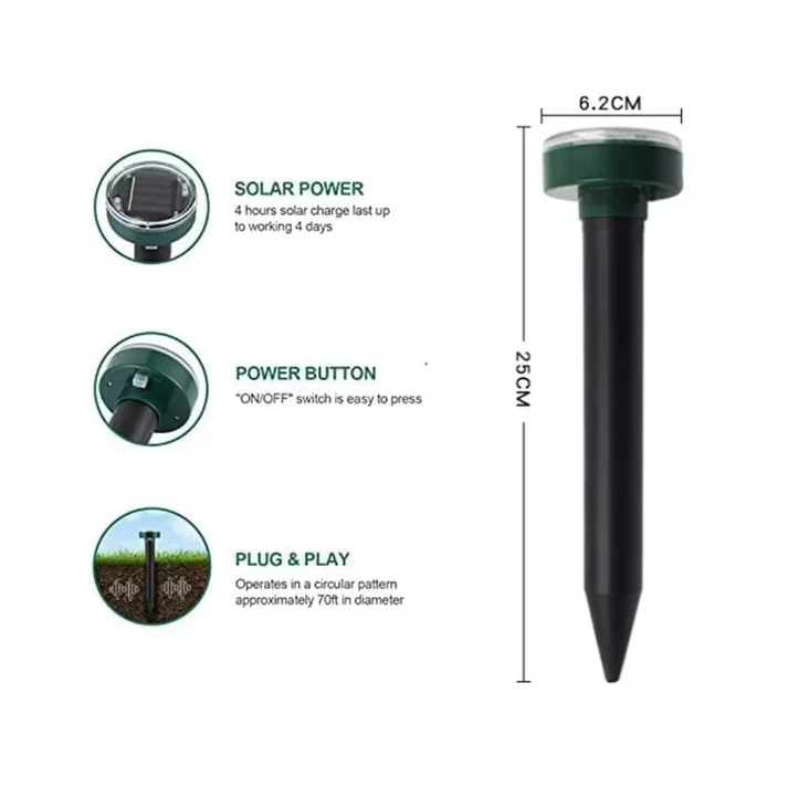 Set 4 aparate ultrasunete pentru rozatoare, solare
