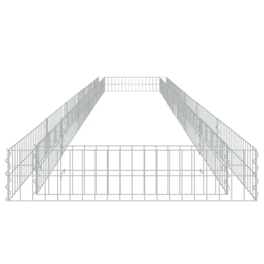 Strat înălțat de gabion, 600x100x20 cm, oțel galvanizat