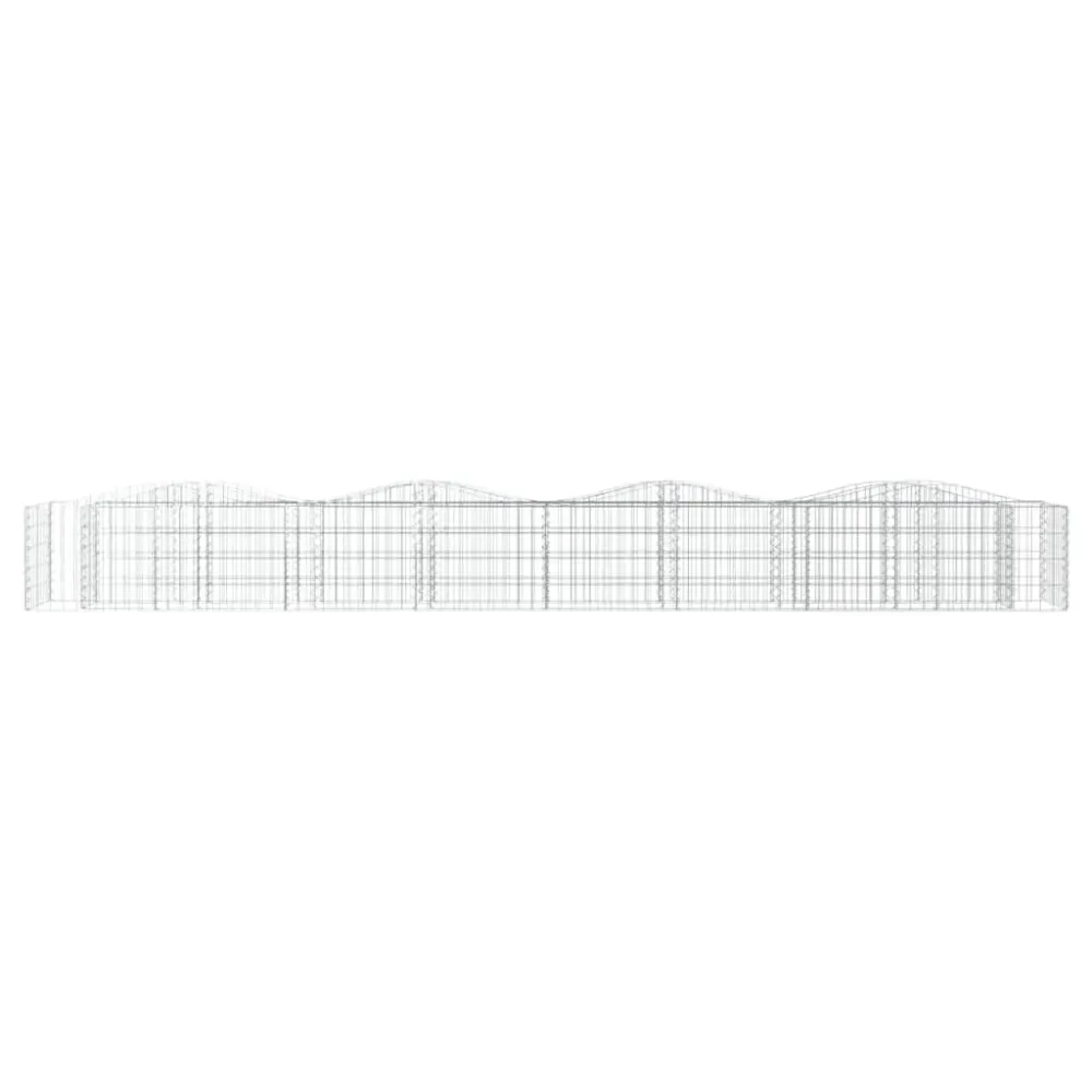 Strat înălțat cu gabion arcuit, 400x50x50 cm, fier galvanizat
